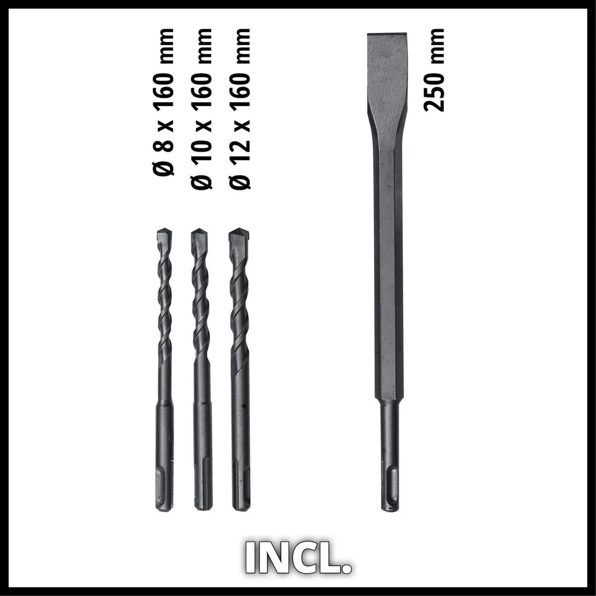 Einhell TC-RH 620 4F Kit Boorhamer - 620W - SDS-Plus - 20mm Beton