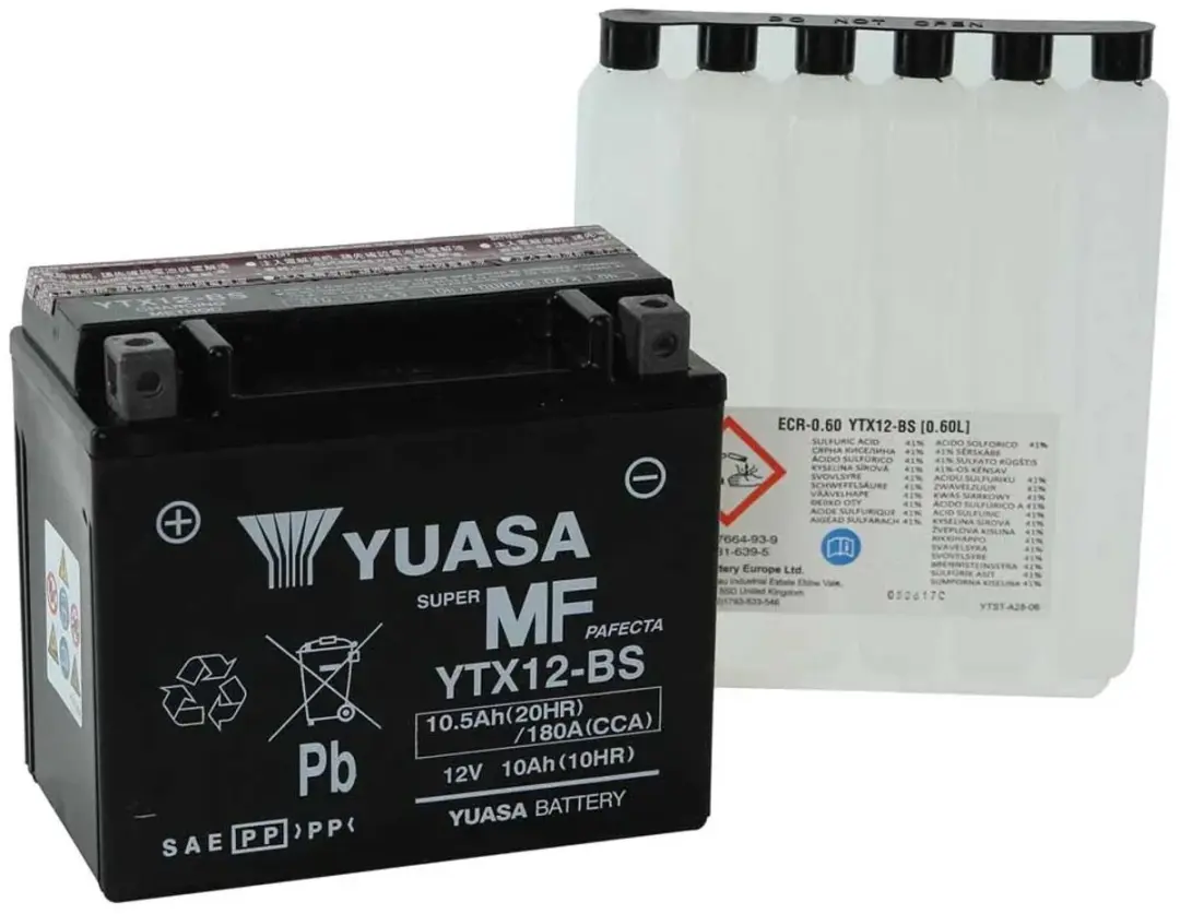 Yuasa YTX12-BS Accu 12V 10.5Ah - Motor