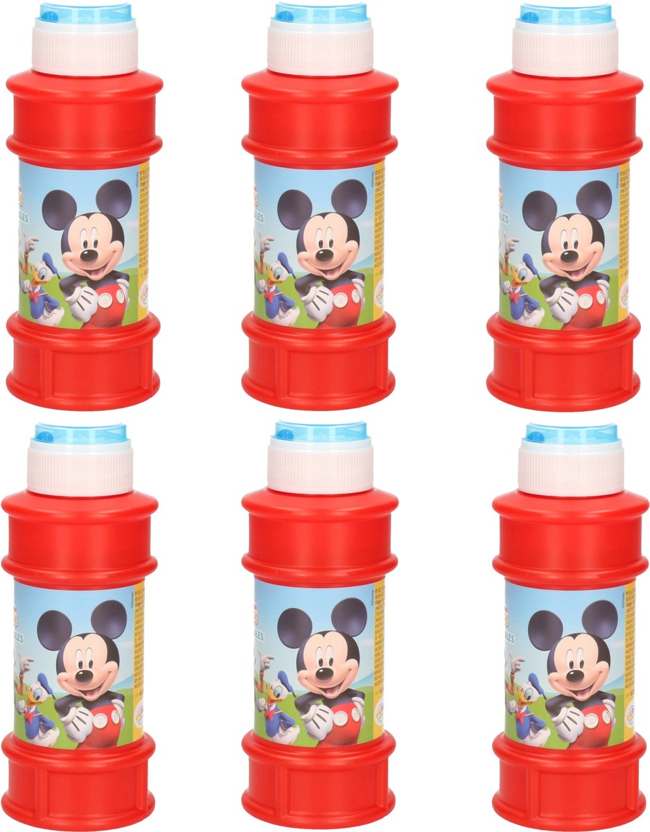 Disney Mickey Mouse bellenblaas - 6x - met spelletje - 175 ml - voor kinderen