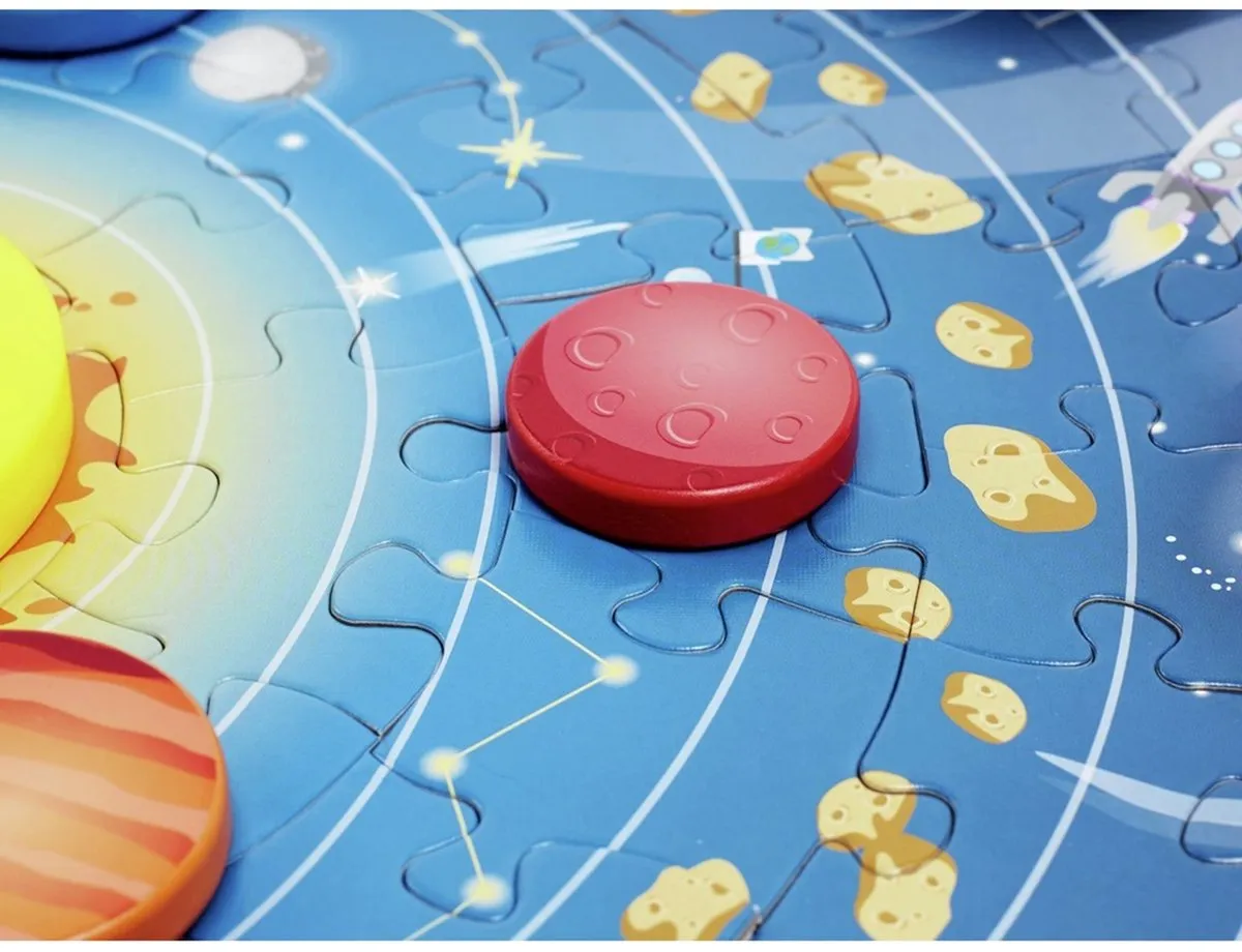 Hape Zonnestelsel Puzzel 93 Stuks - Veelkleurig
