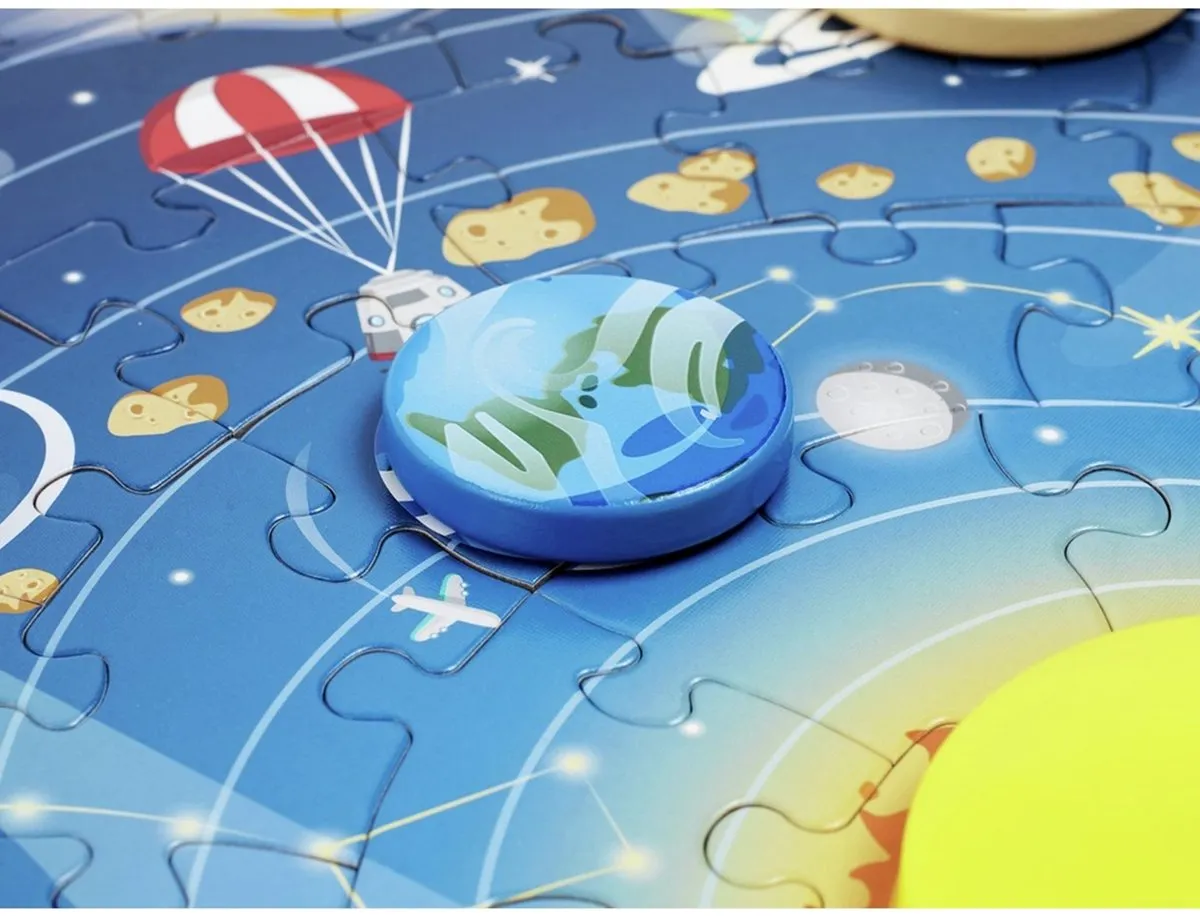 Hape Zonnestelsel Puzzel 93 Stuks - Veelkleurig