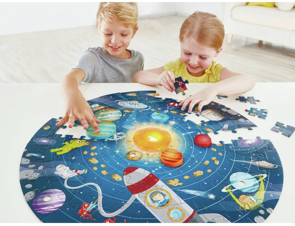 Hape Zonnestelsel Puzzel 93 Stuks - Veelkleurig - afbeelding 6 van 6