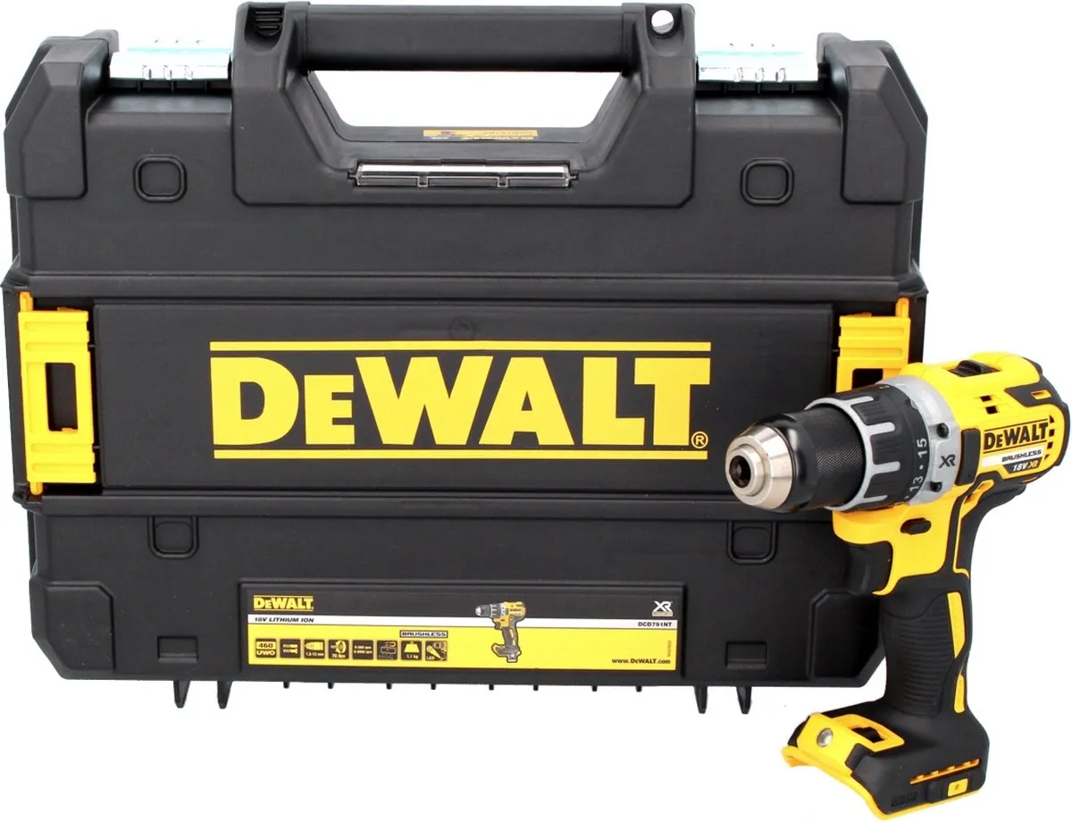 DeWalt DCD791NT Accu Schroef-/Boormachine 18V XR - 2 Snelheden - afbeelding 6 van 6