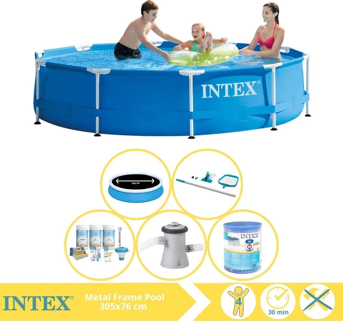 Intex Metal Frame Zwembad 305x76cm