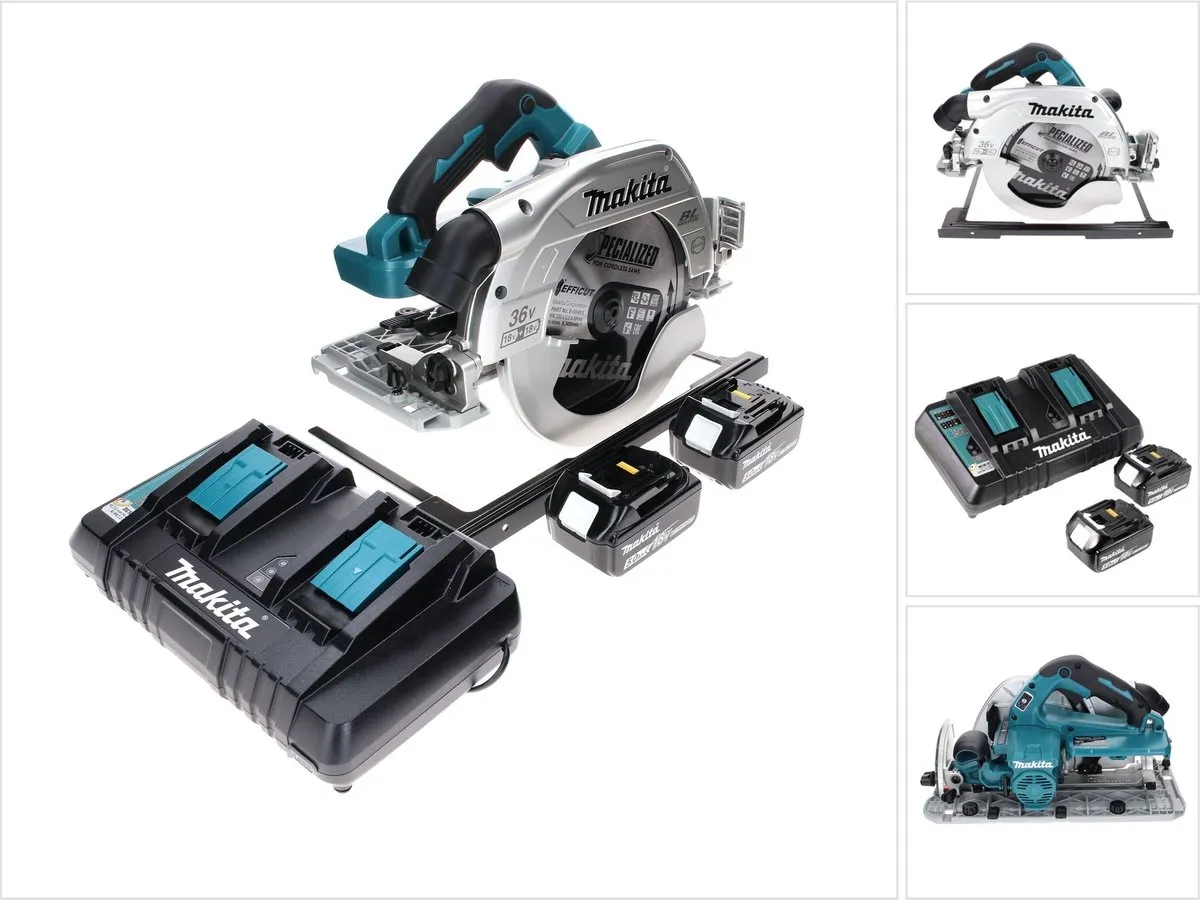 Makita DHS900PT2 Accu Cirkelzaag 36V - 2x 5.0Ah - Koffer
