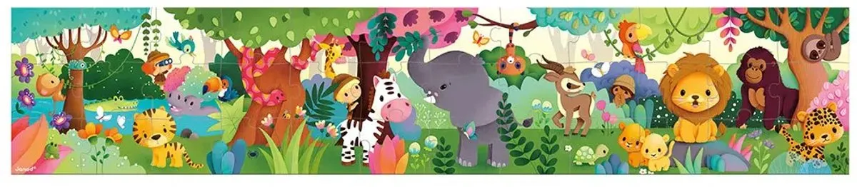 Janod Wilde Dieren Puzzel 36 Stuks - Puzzelkoffer