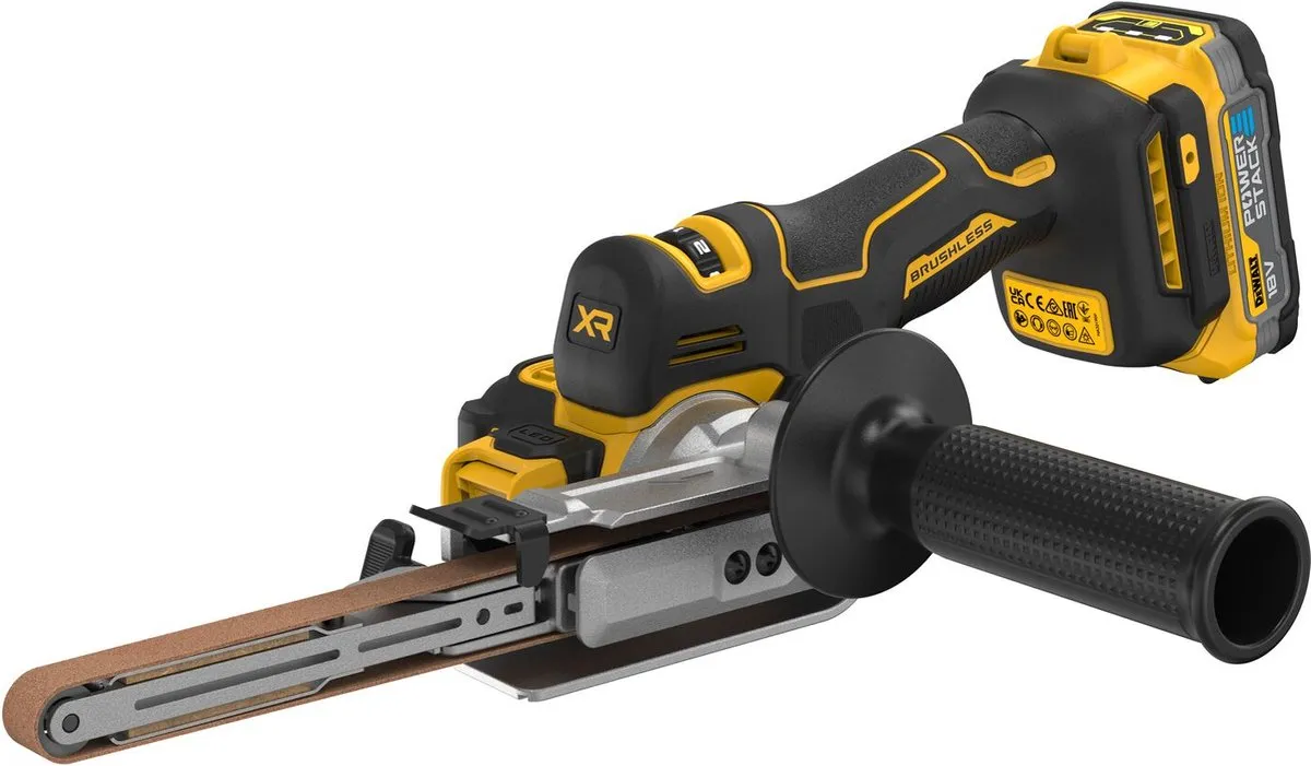DeWalt DCM200E2T Stripschuurmachine 18V XR - 2x Powerstack 1.7Ah