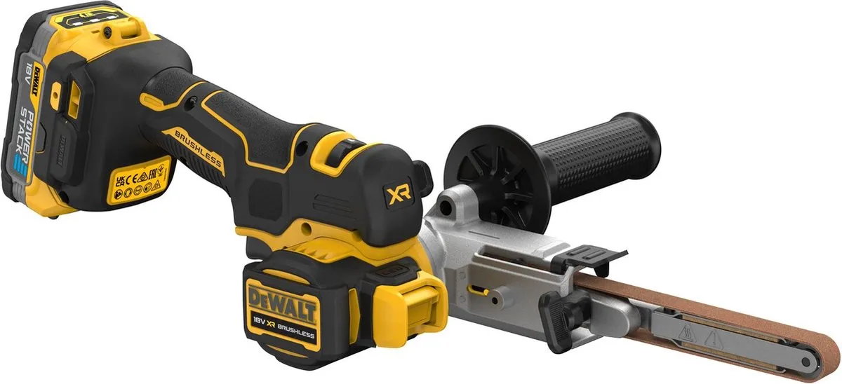 DeWalt DCM200E2T Stripschuurmachine 18V XR - 2x Powerstack 1.7Ah