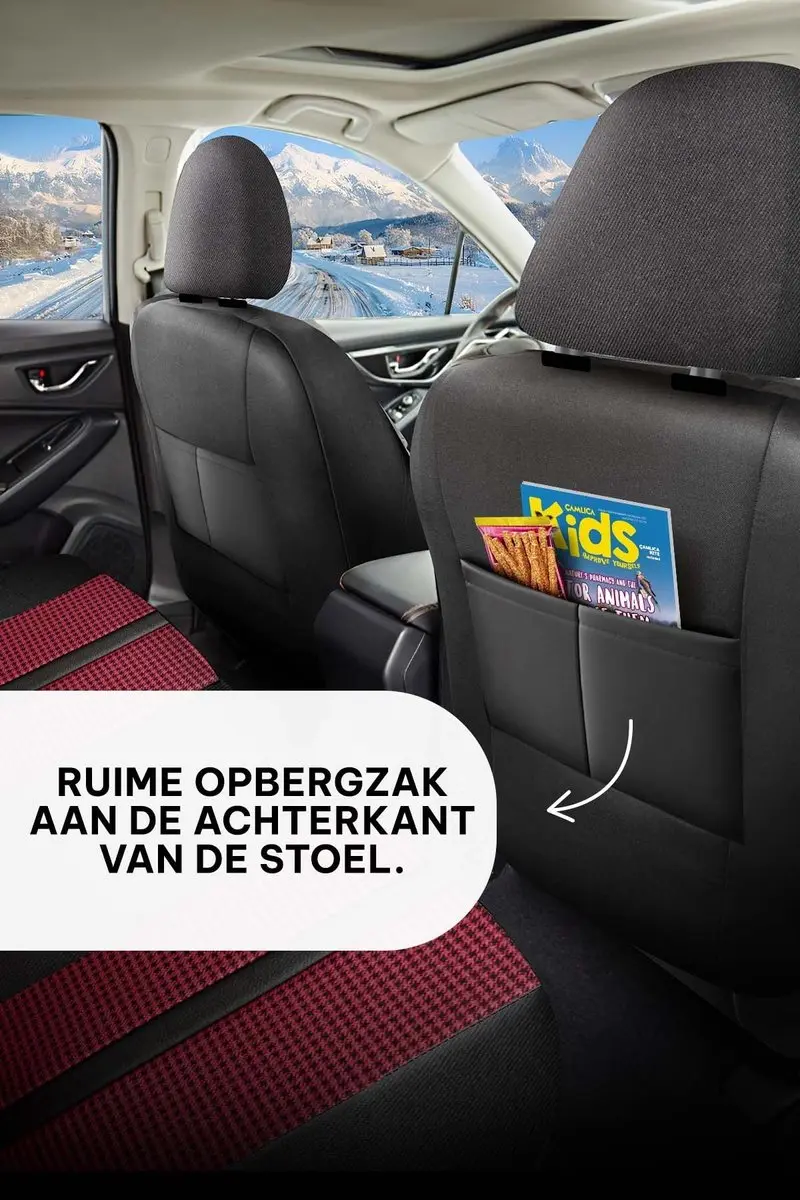 Panda Stoelhoezen Renault Wind 2010-2012 - Bordeaux Pied-de-poule
