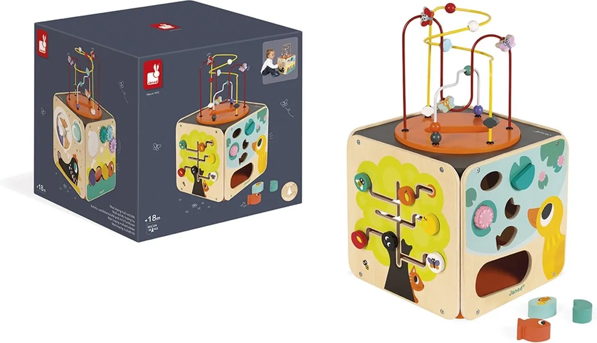 Janod Looping Houten Activiteitenkubus