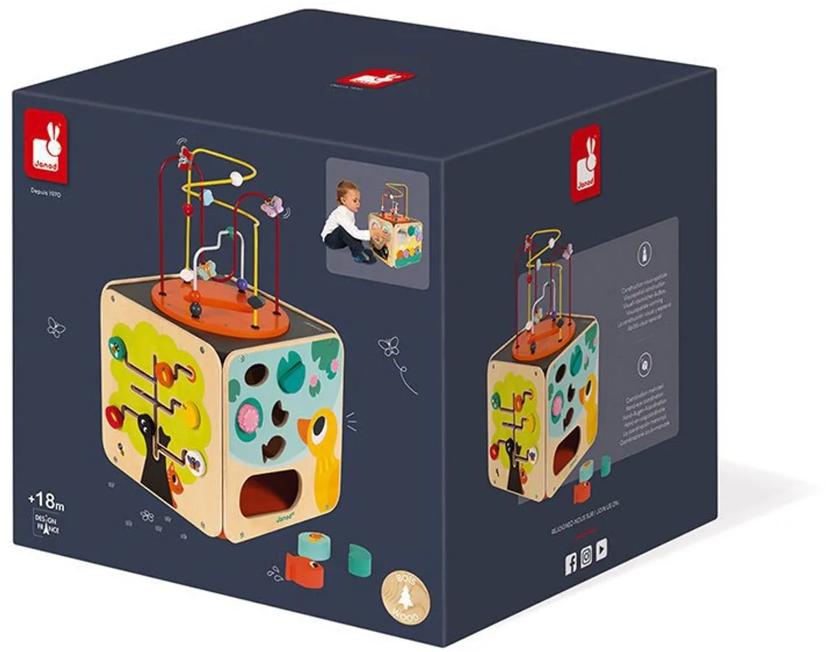 Janod Looping Houten Activiteitenkubus - 18+ Maanden
