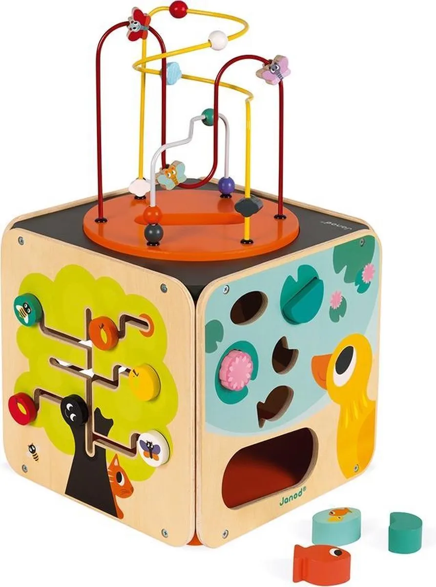 Janod Looping Houten Activiteitenkubus - 18+ Maanden