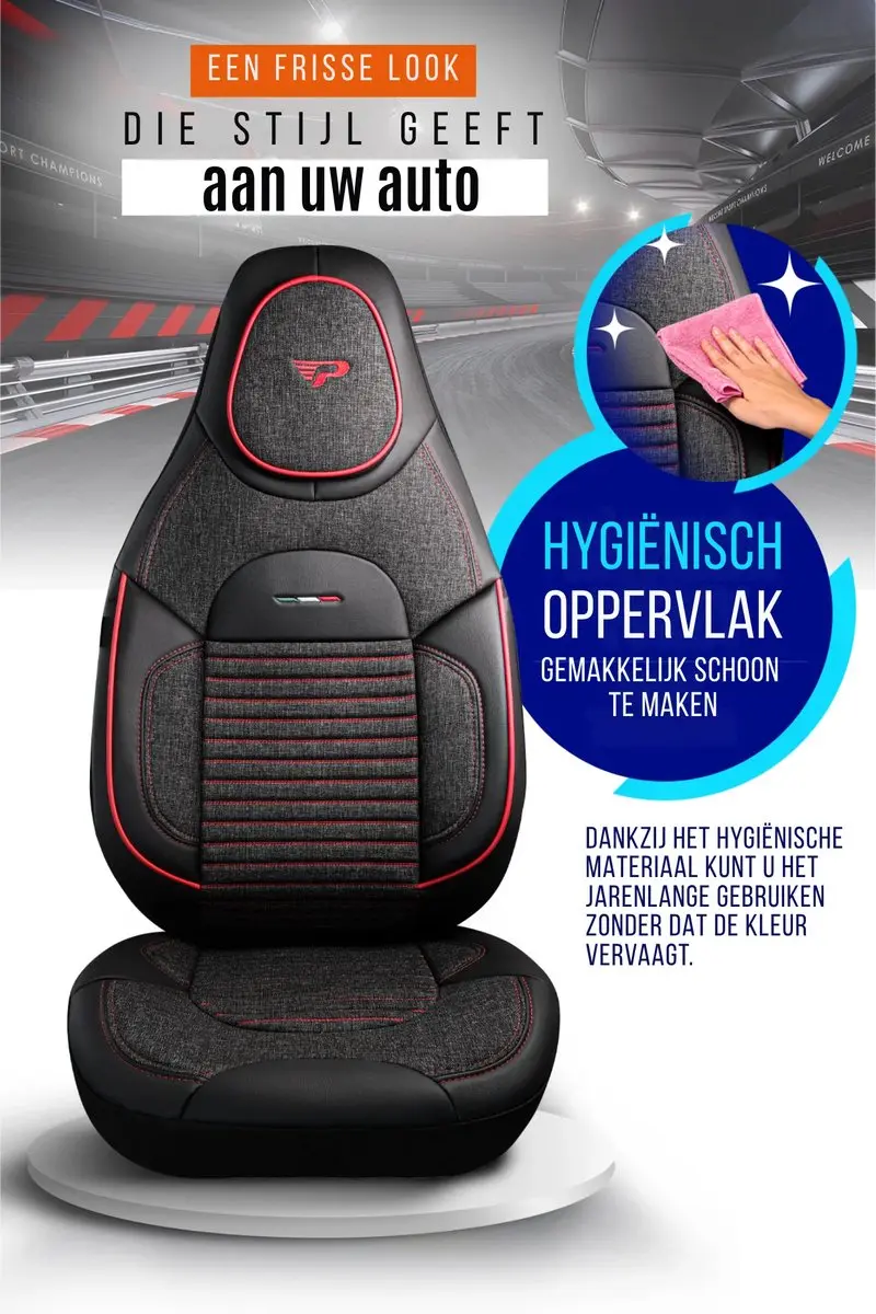 Panda Autostoelhoezen Enzo Rood Dodge Charger 2005-heden