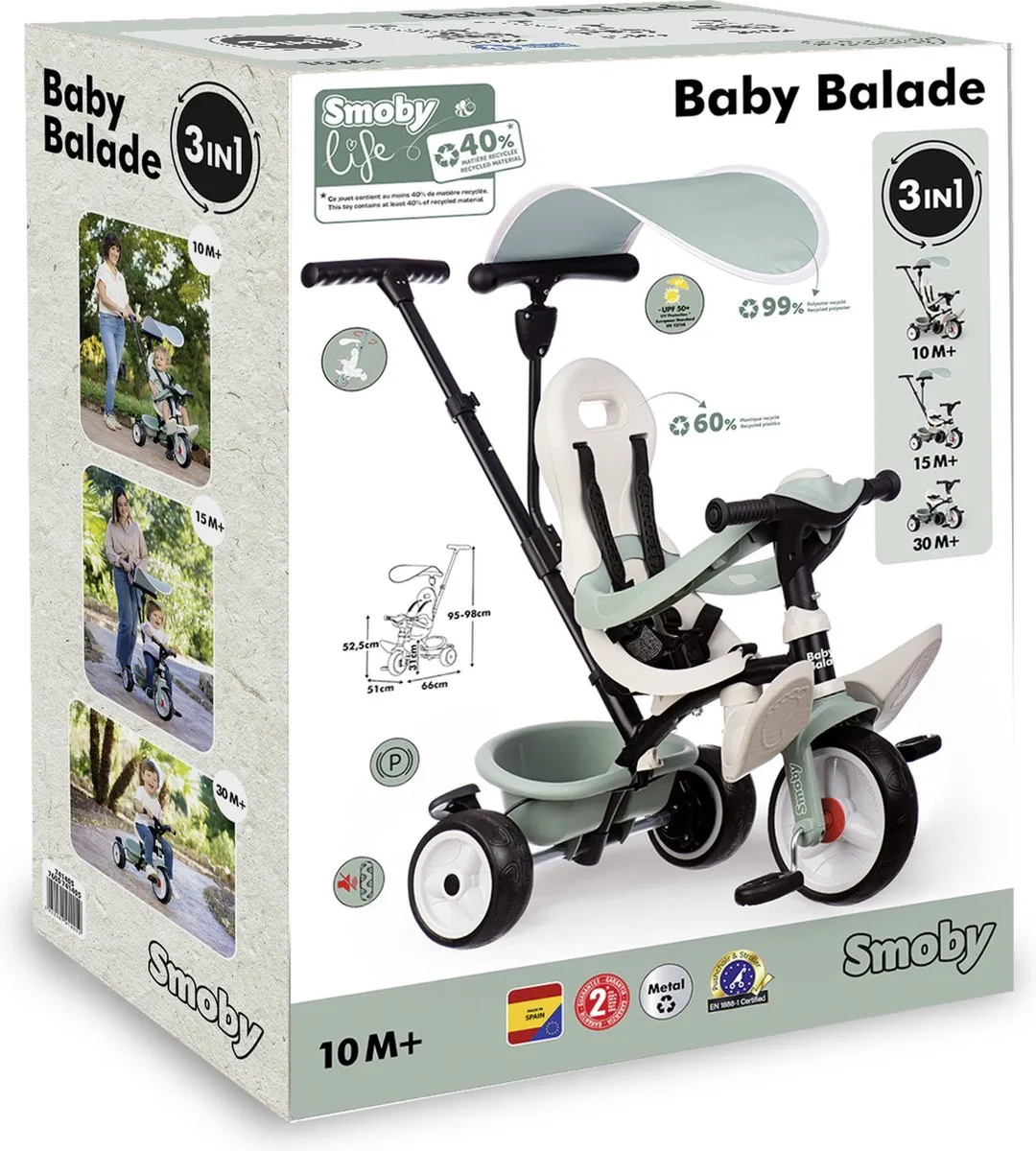 Smoby Life Baby Balade Driewieler