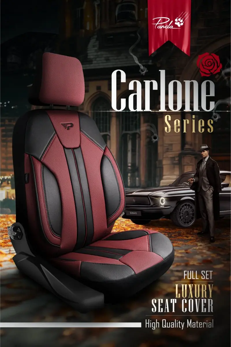 Panda Stoelhoezen Volvo XC60 2017-heden - 2 Voorstoelen - Bordeaux
