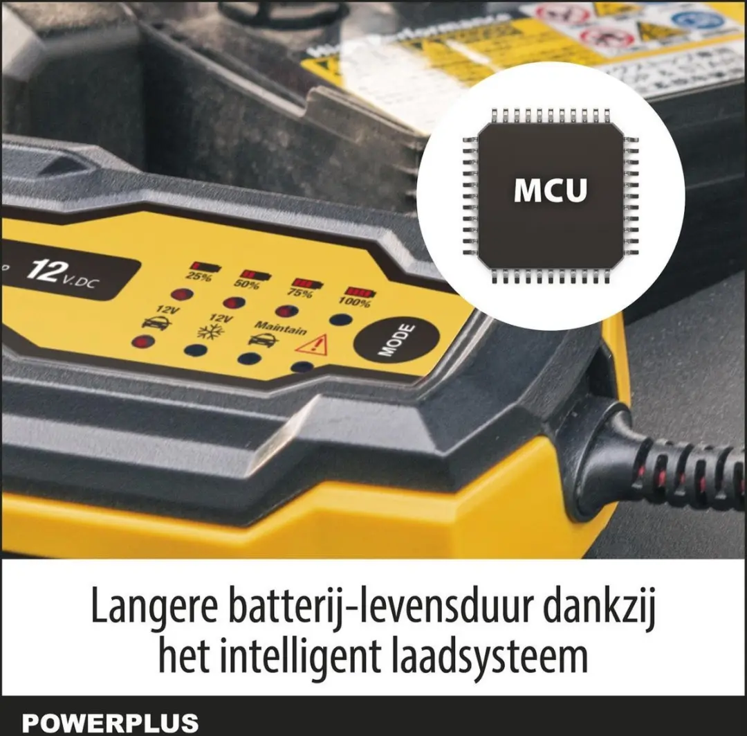 Powerplus POWX4201 Slimme Acculader 3-60Ah - 35W