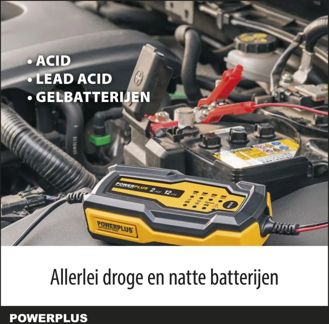 Powerplus POWX4201 Slimme Acculader 3-60Ah - 35W