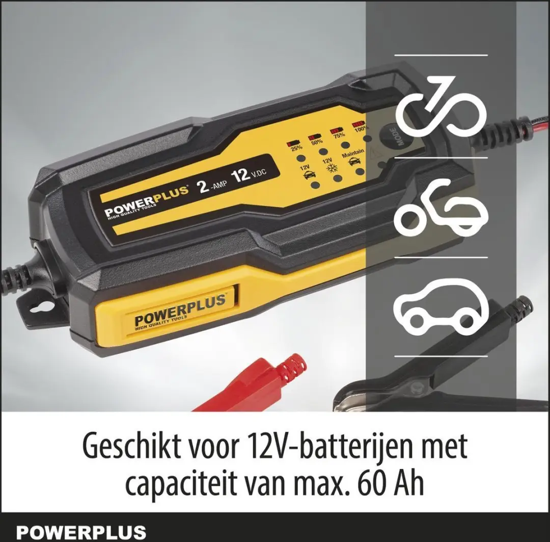 Powerplus POWX4201 Slimme Acculader 3-60Ah - 35W - afbeelding 6 van 6