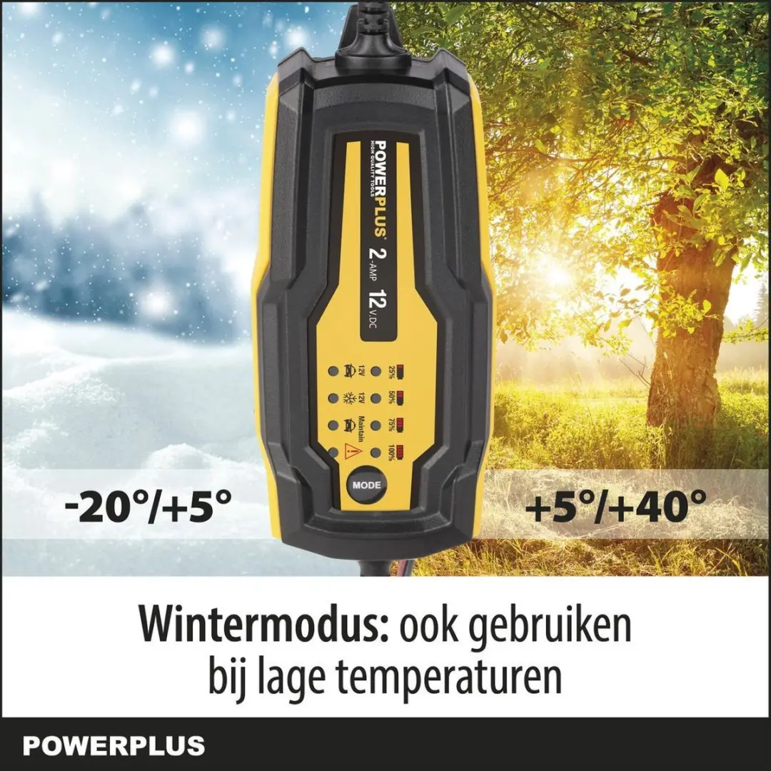 Powerplus POWX4201 Slimme Acculader 3-60Ah - 35W