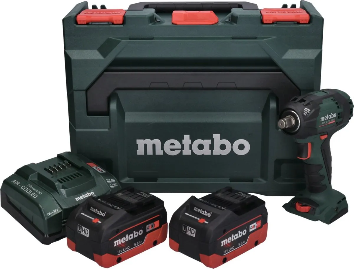 Metabo SSW 18 LTX 300 BL Slagmoersleutel - 300Nm - 2x 5,5Ah + Oplader