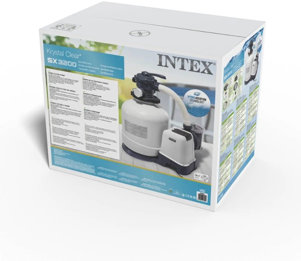 Intex - Zandfilterpomp SX3200 - 12.000 L/u - Geschikt voor zwembaden tot 66.600 L