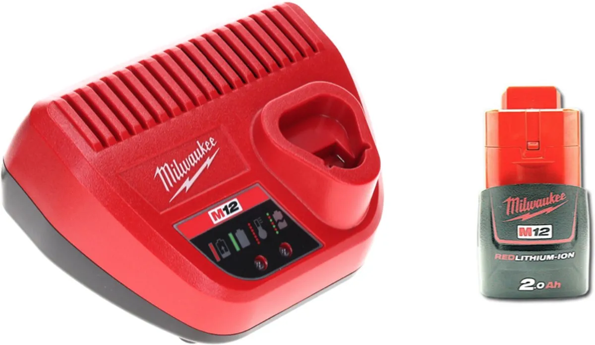 Milwaukee M12 Accustartset - 2.0 Ah - M12-C12C - afbeelding 4 van 5