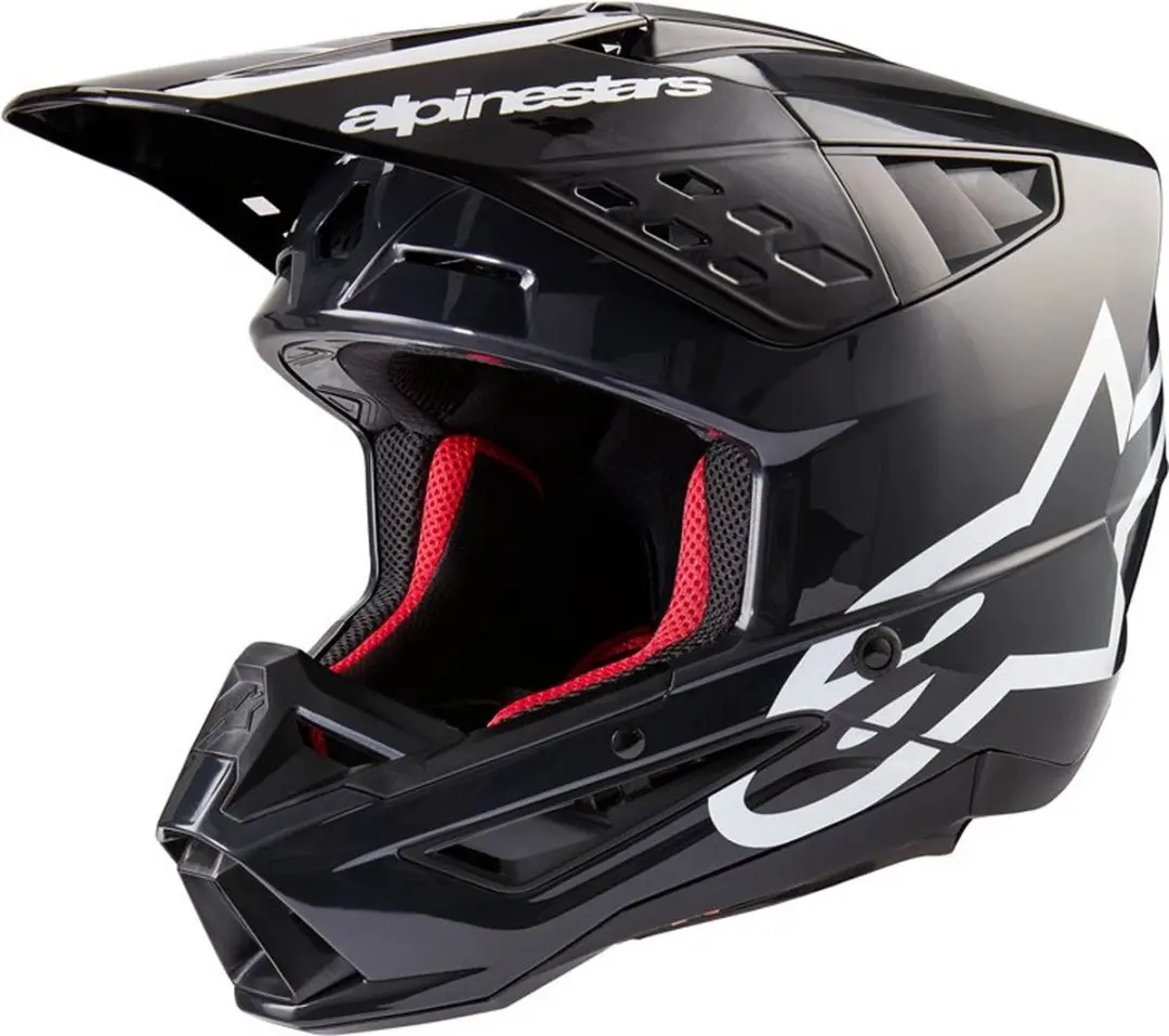 Alpinestars S-M5 Corp Helm ECE 22.06 - XL - Donkergrijs Glanzend
