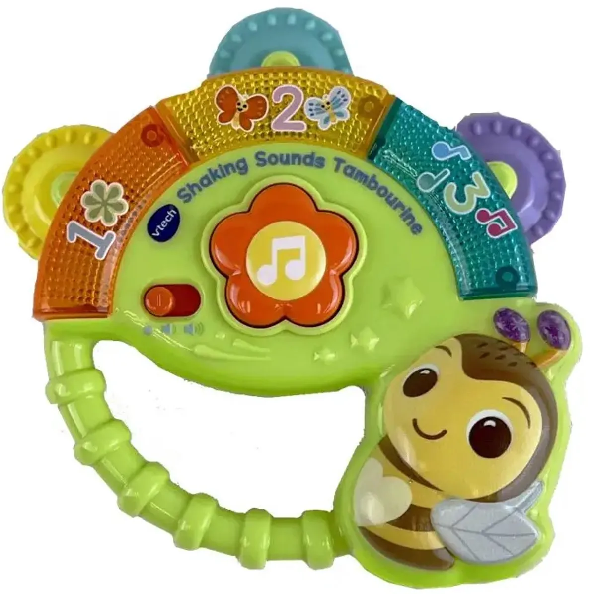 VTech muziek tambourijn speelgoed met licht en geluid voor kinderen.