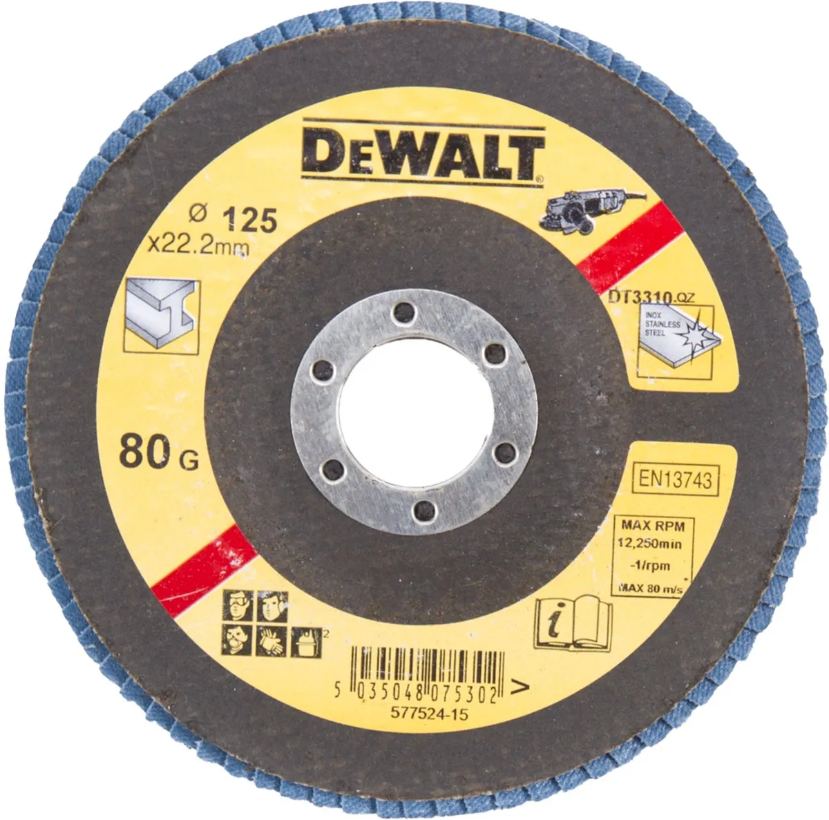 DeWalt DT3310 Lamellenschijf 125mm K80