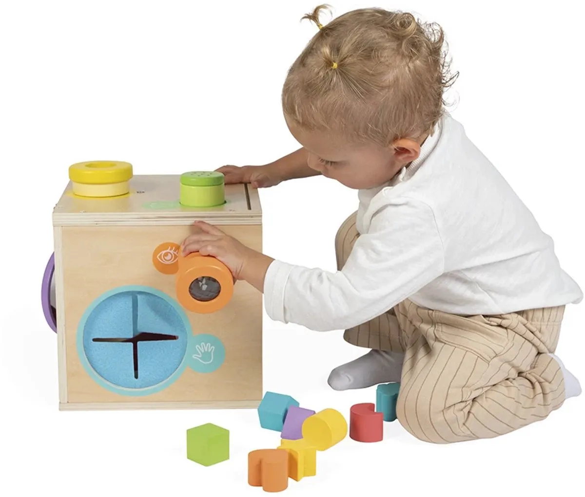 Janod Sensorisch Spel Sensory Box - 12 Accessoires - Vanaf 18 Maanden