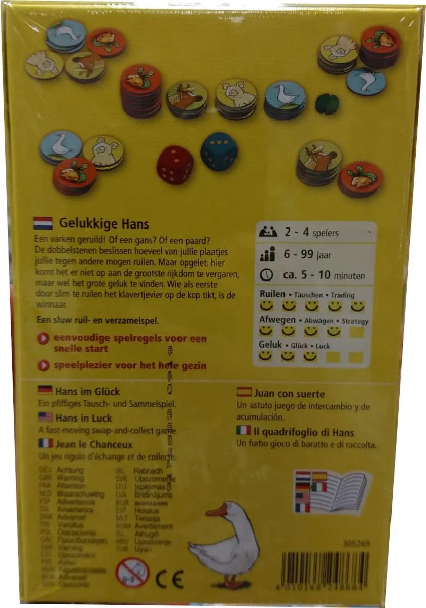 Haba Gelukkige Hans Ruil- en Verzamelspel - 4 Spelers - 6+ Jaar
