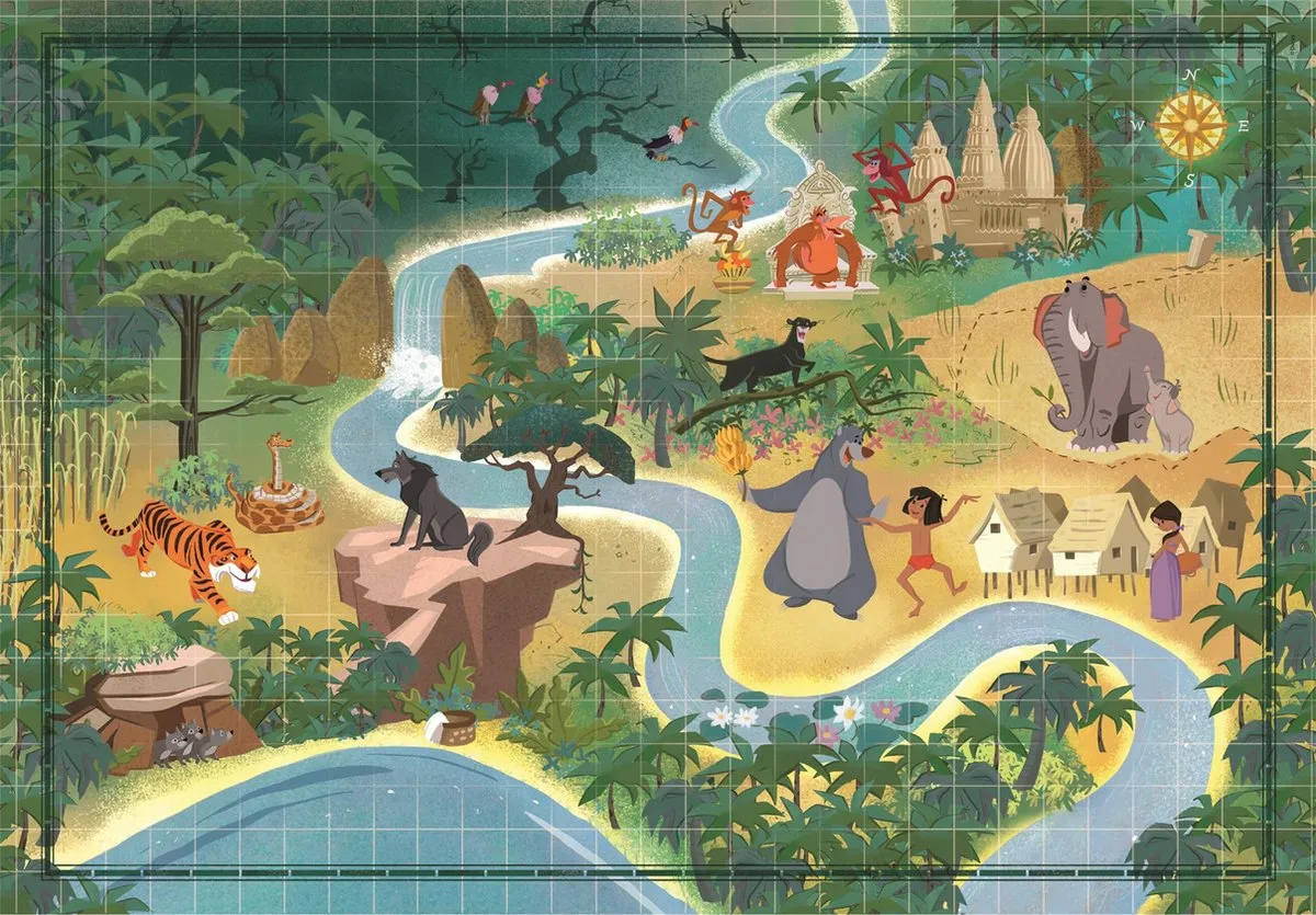 Clementoni Disney Jungle Book Puzzel 1000 Stuks - Multicolor - afbeelding 2 van 6