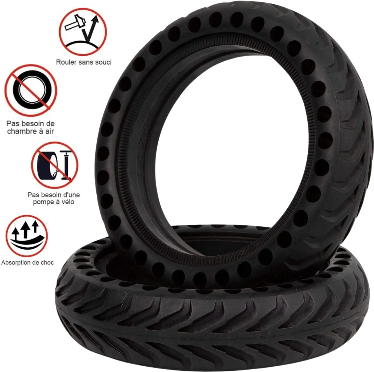 Xiaomi M365/M365 Pro/T855/T850 Lekvrije Band - 8,5 inch - 2 Stuks - Zwart