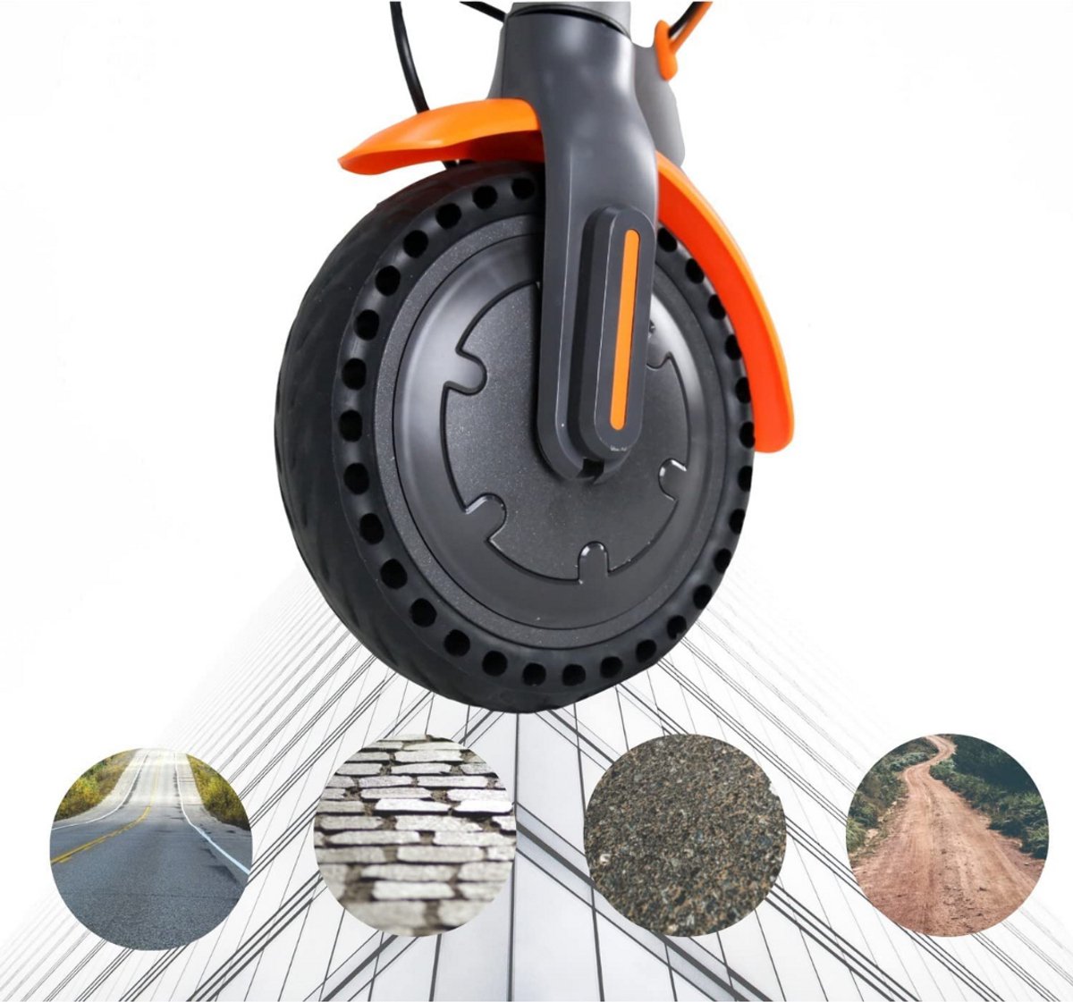 Lekvrije band geschikt voor Xiaomi M365 M365 PRO Essential Wispeed T855 T850 scooter - 8,5 inch voor- en achterwiel [2 stucks]