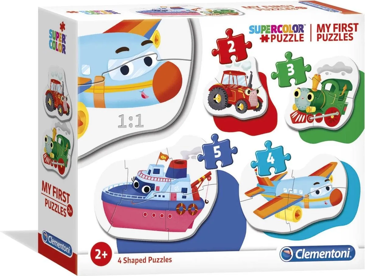 Clementoni My First Puzzel Vervoermiddelen 14 Stukjes - Transport - afbeelding 6 van 6