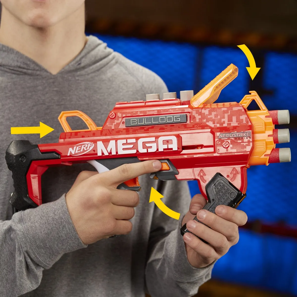 Nerf Mega Bulldog Blaster E2657 - Blauw