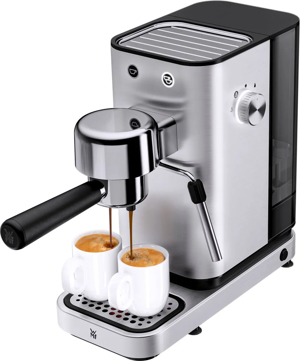 WMF Lono - Pistonmachine - RVS - 15 Bar - Melkopschuimer - Compact Design