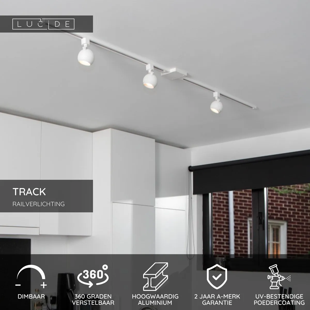 Lucide TRACK FAVORI Railspot GU10 Wit