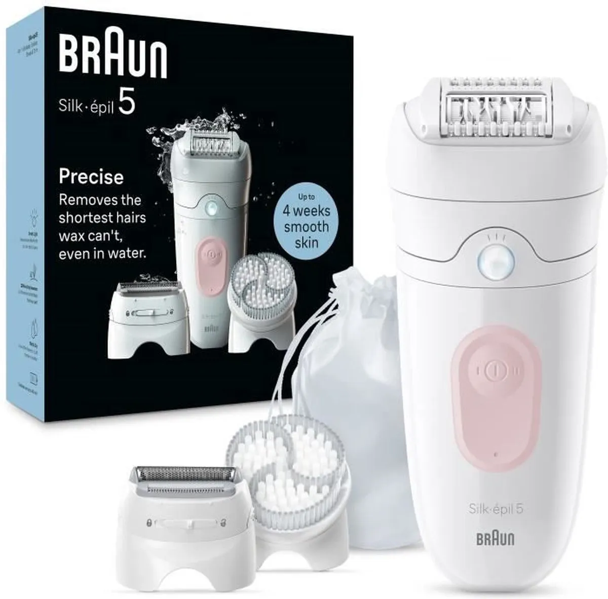 Braun Silk-épil 5 5-060 Epilator - Roze/Wit - afbeelding 6 van 6
