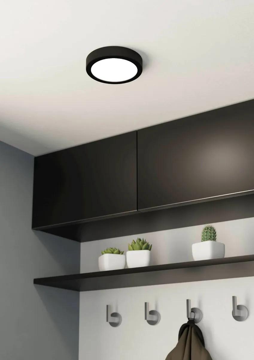 Eglo Fueva 5 Opbouwlamp LED Ø16cm - Zwart - Dimbaar
