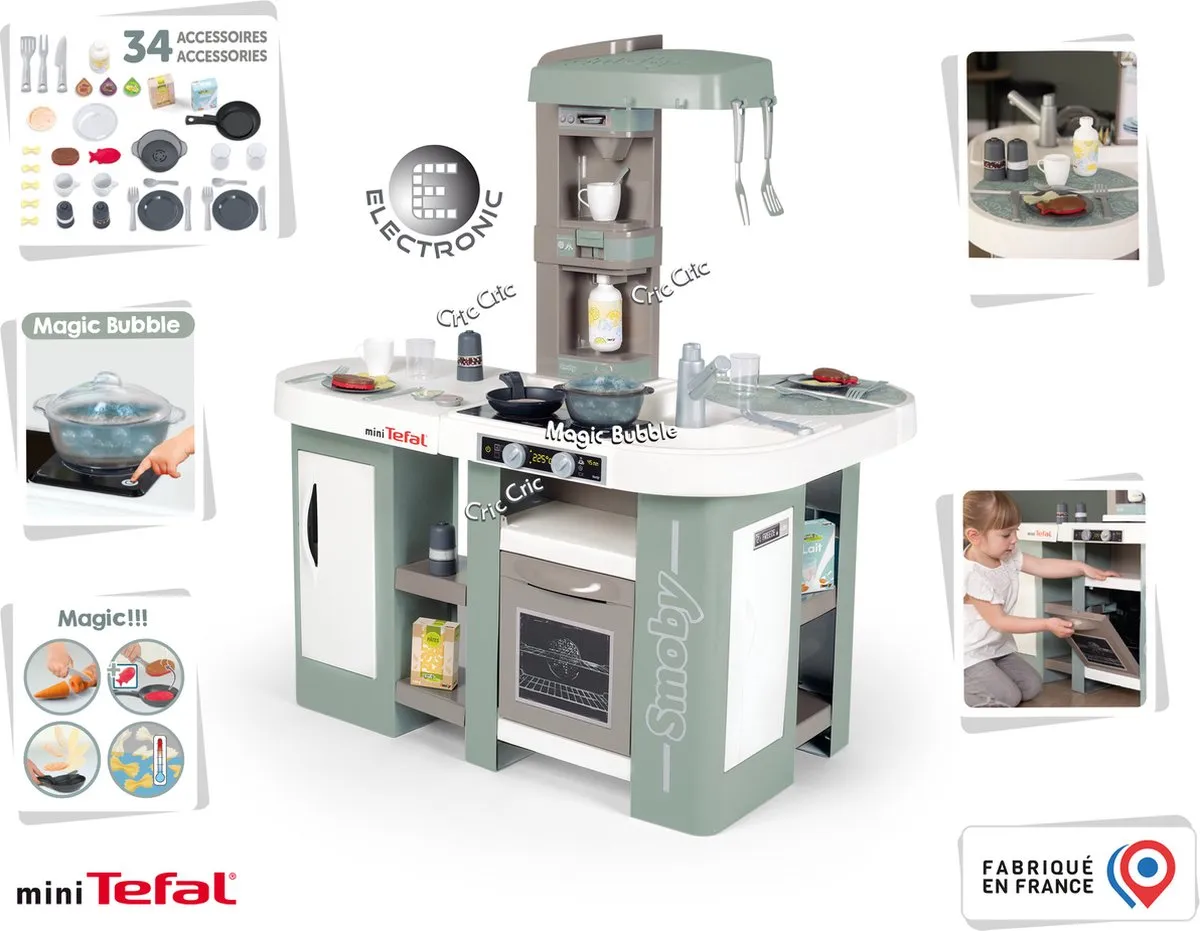 Smoby Tefal Studio XL Bubble Speelkeuken - Blauw