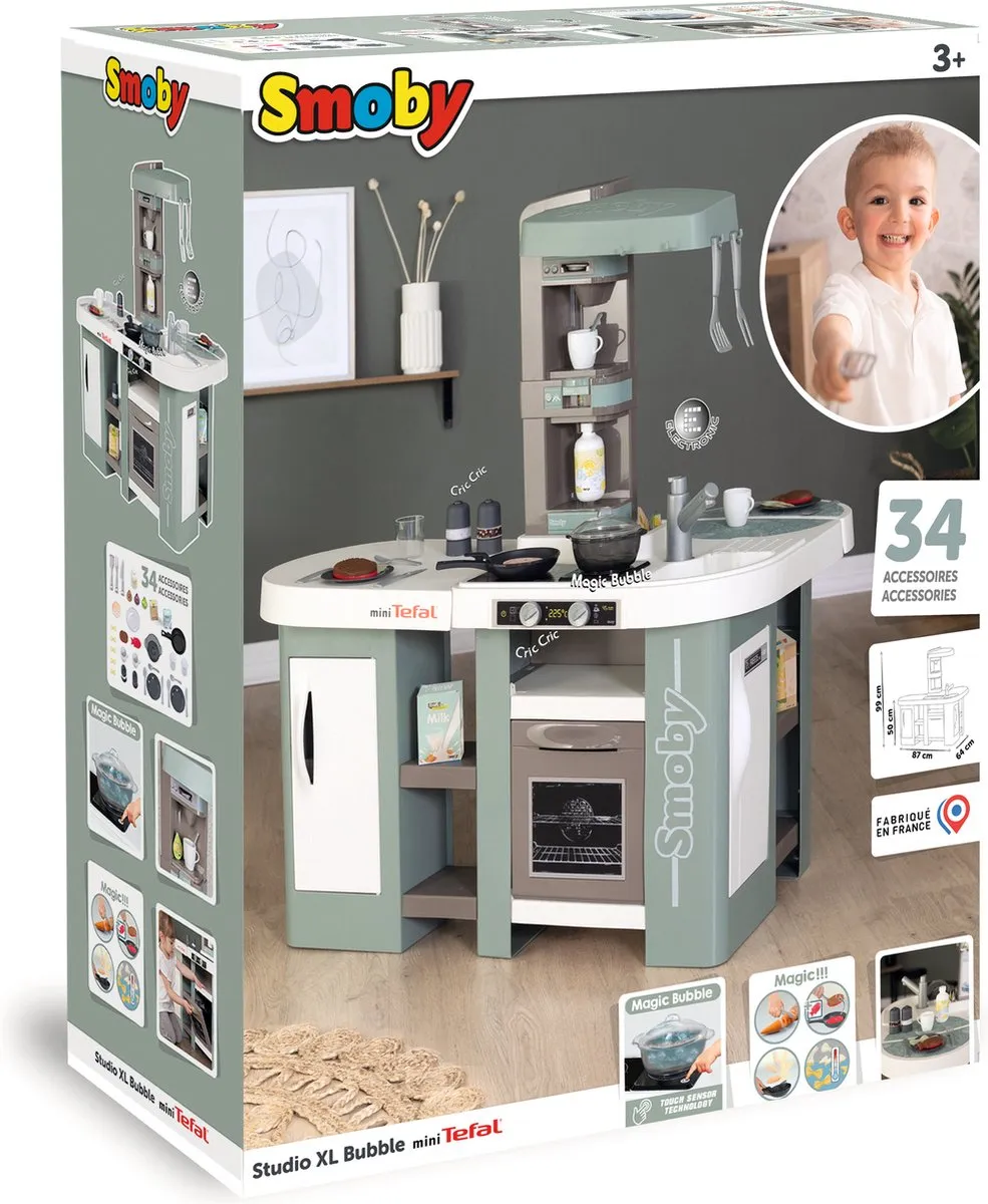 Smoby Tefal Studio XL Bubble Speelkeuken - Blauw