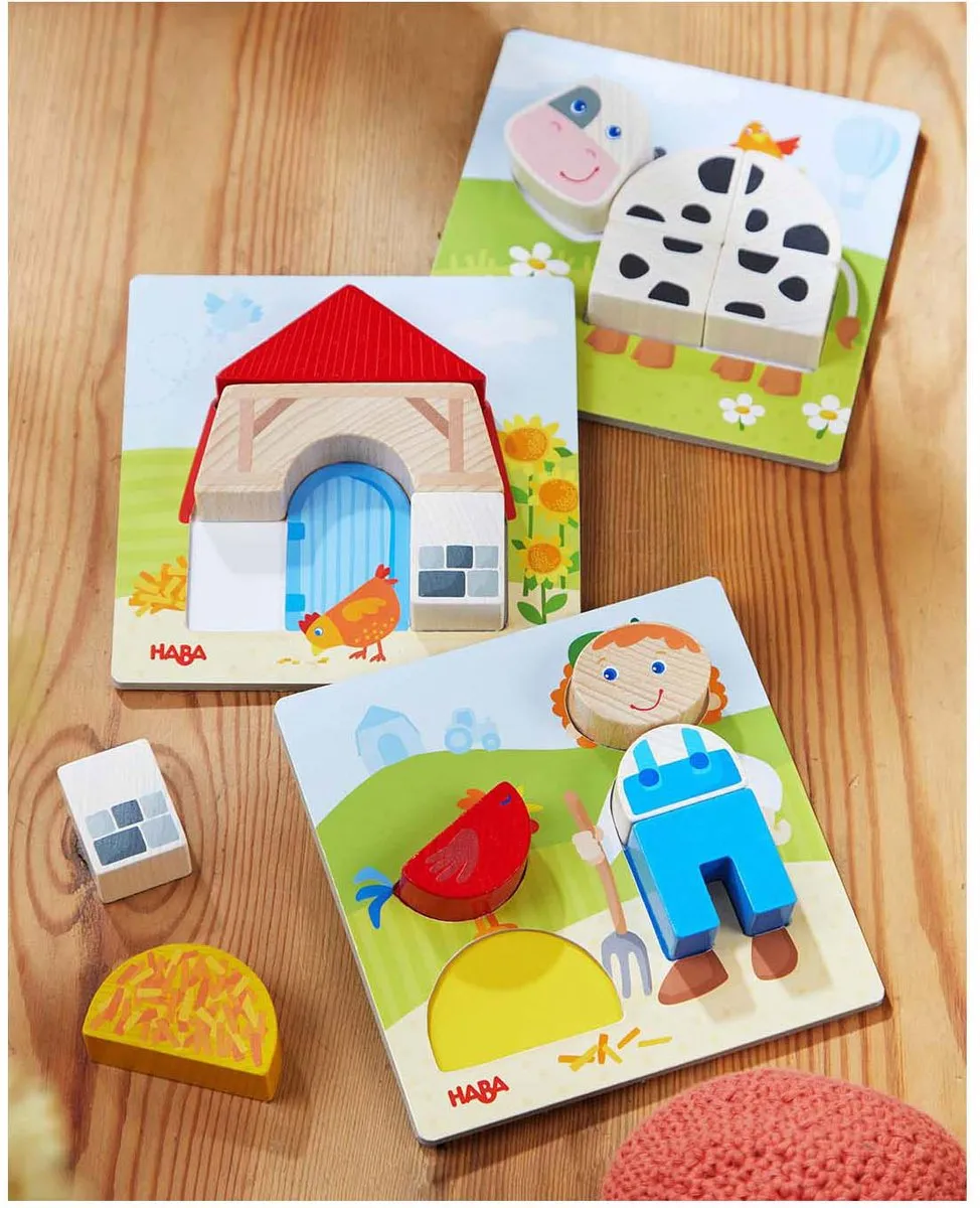 Haba Boerderij Junior Vormenpuzzel 17-delig - Multicolor