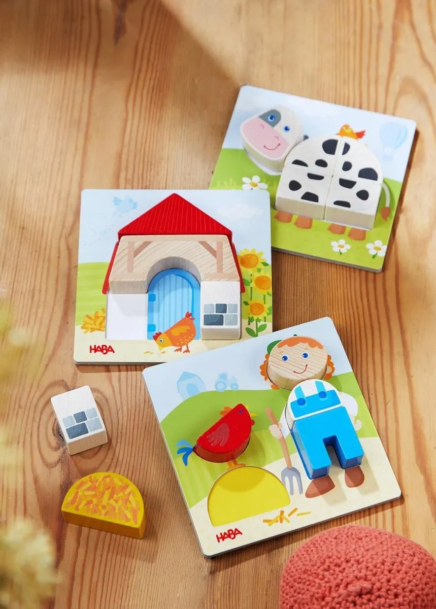 Haba Boerderij Junior Vormenpuzzel 17-delig - Multicolor