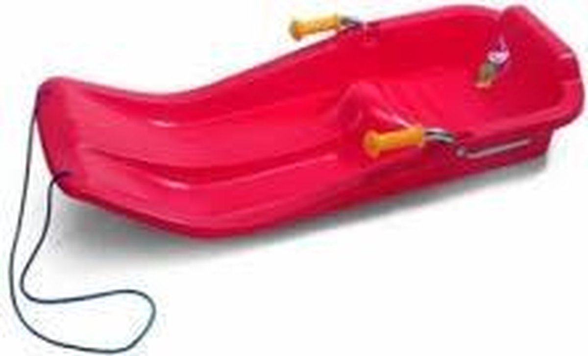 Kunststof slee met metalen handremmen