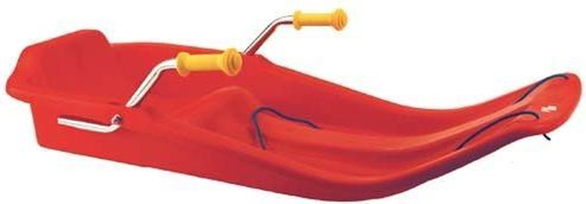 Kunststof slee met metalen handremmen