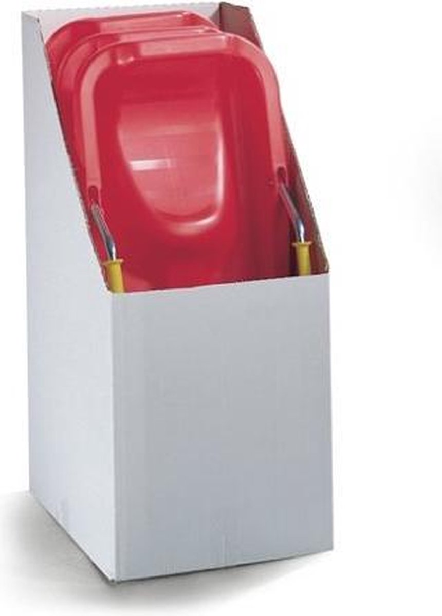 Kunststof slee met metalen handremmen