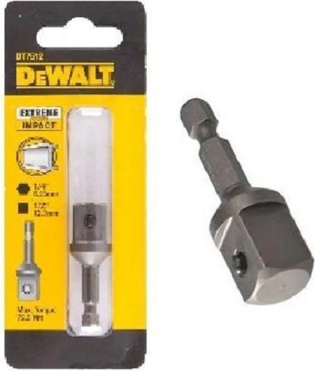 DeWalt DT7512 Slagschroefadapter 1/4" naar 1/2"