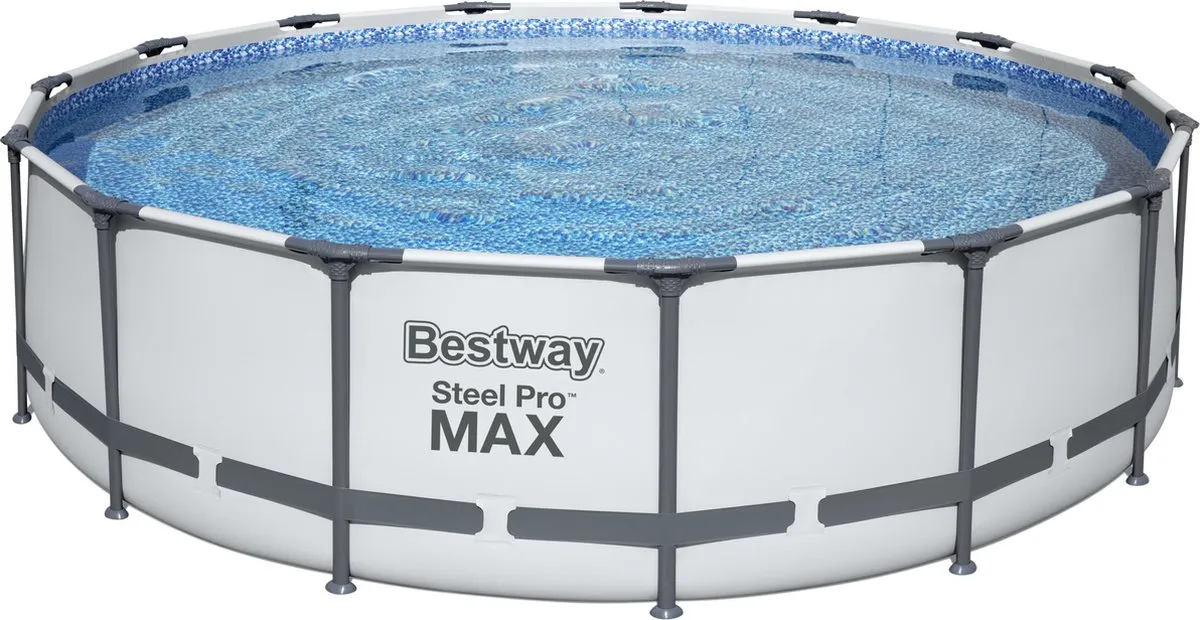 Bestway Steel Pro MAX 6942138982596 Opzetzwembad - 457x107cm - 16.015l - Grijs