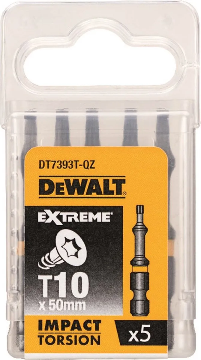 DeWalt DT7393T T10 Torx Schroefbits 50mm - 5 Stuks
